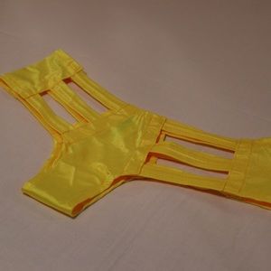Yellow Cut Out Bikini Panty